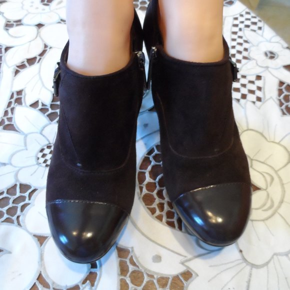 Tod's Brown Suede/Patent Leather Ankle Boot 37 - Picture 5 of 16